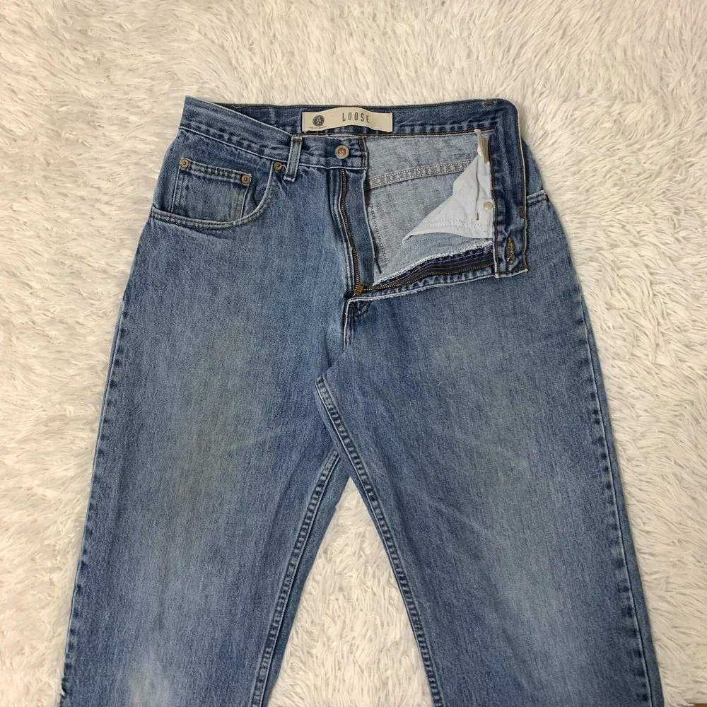 Vintage Arizona Baggy Jeans 30x33 USA Blue Pants Loose Straight Denim‎ Tag 32x34